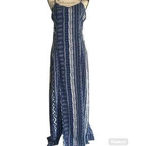 Blue And White Maxi Sun Dress.